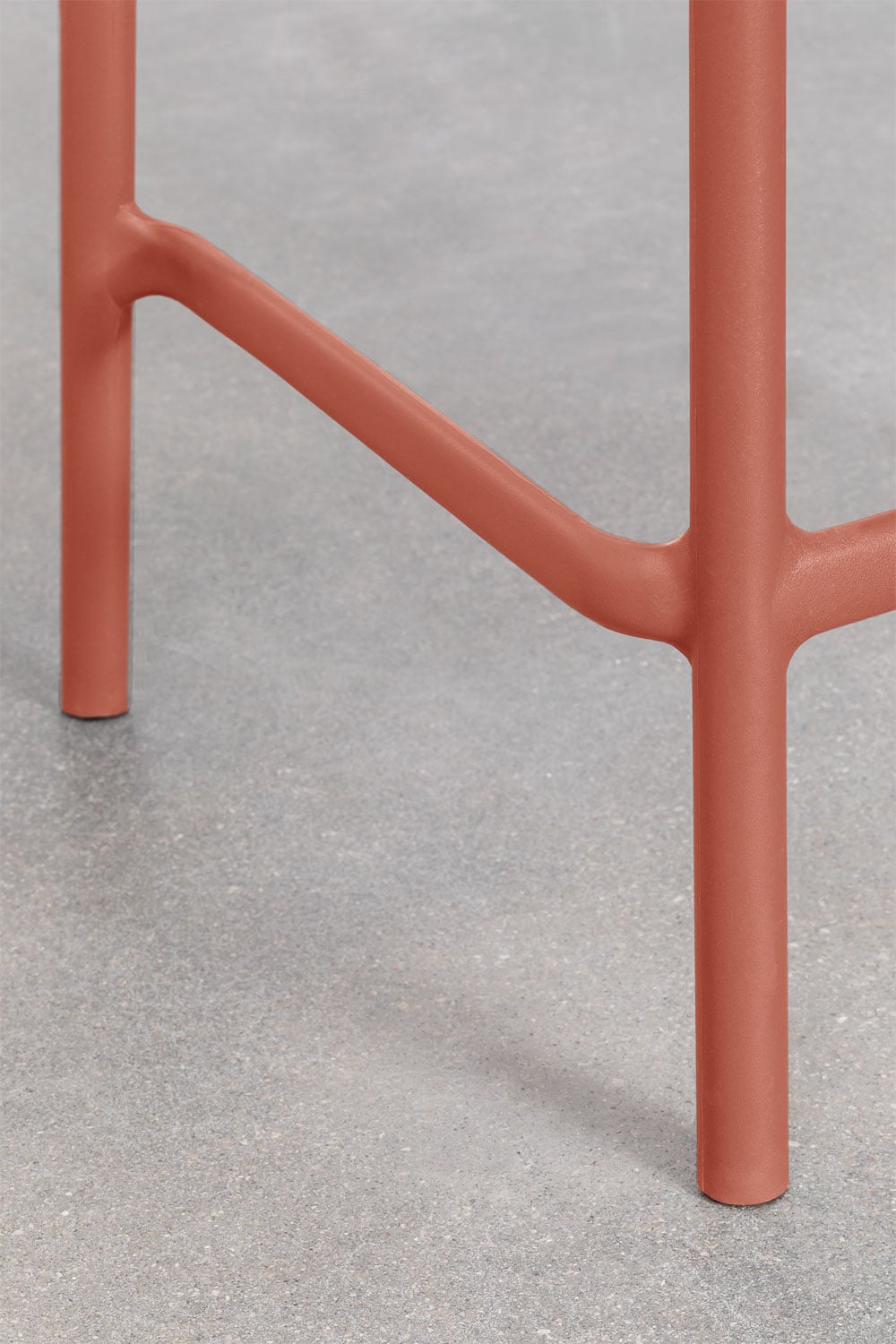 Set di 4 sgabelli alti impilabili da 75 cm in polipropilene terracotta Wendell, immagine della galleria 5