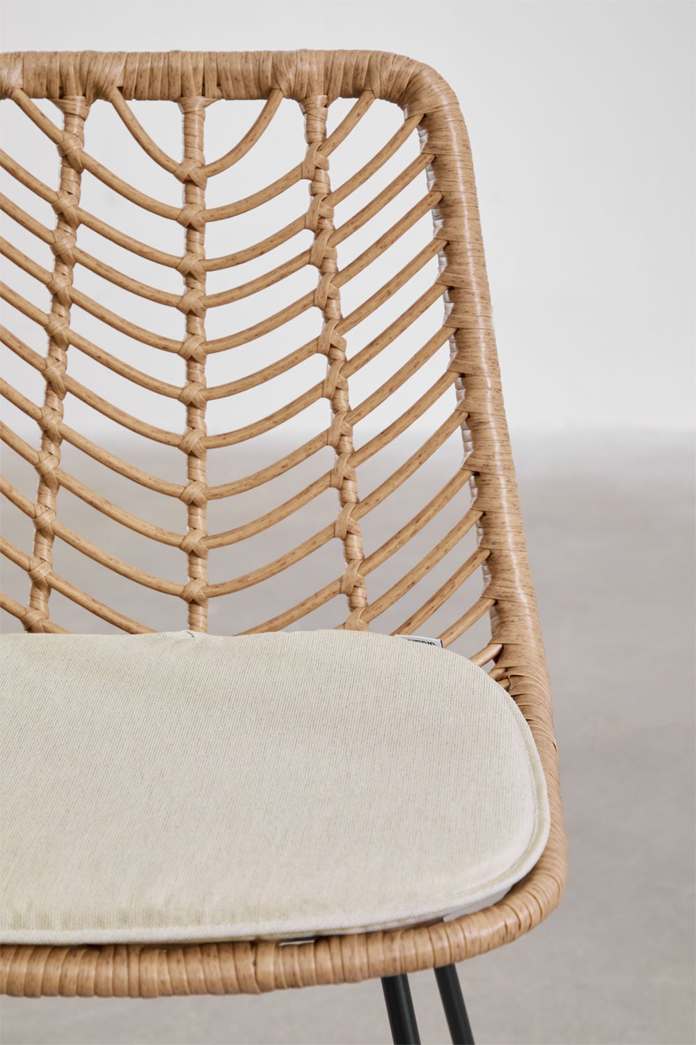 Confezione da 2 sgabelli alti in rattan sintetico Gouda Natural, immagine della galleria 4