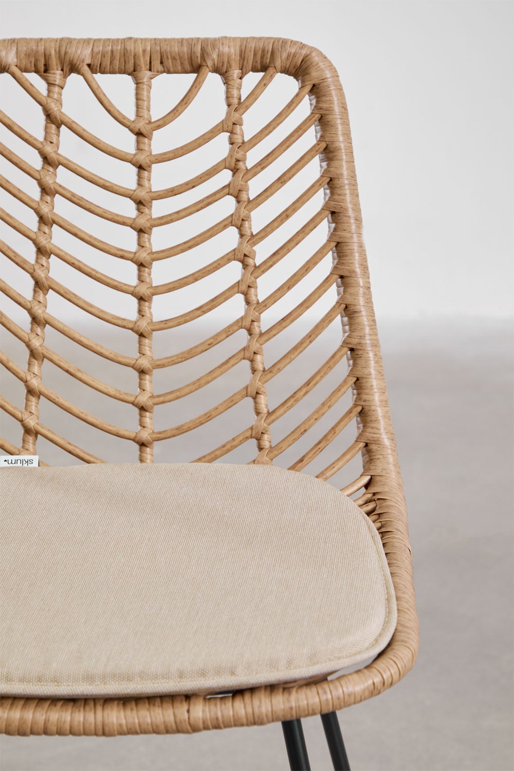 Confezione da 2 sgabelli alti in rattan sintetico Gouda Natural, immagine della galleria 4