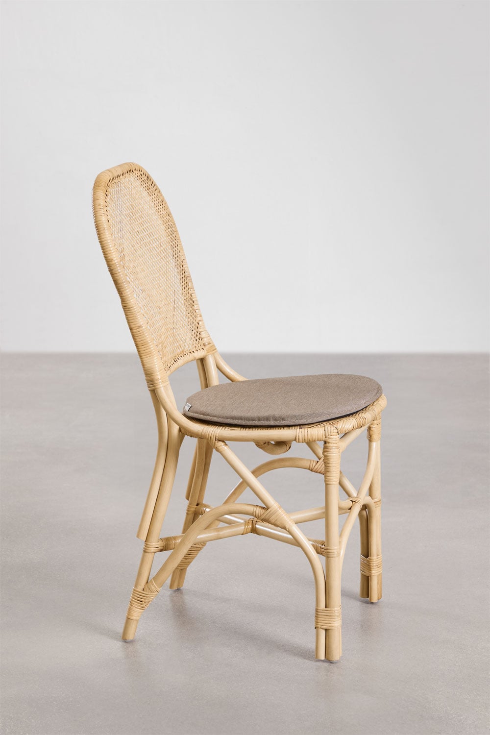 Confezione da 4 sedie da pranzo in rattan Zariel, immagine della galleria 2