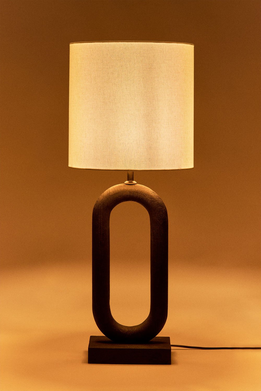 Lampada da tavolo in legno di mango Tiberia, immagine della galleria 2