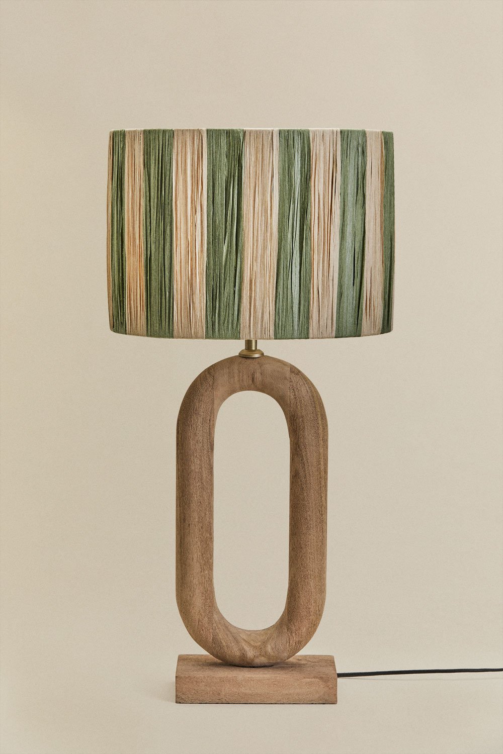 Lampada da tavolo in legno di mango Tiberia, immagine della galleria 1