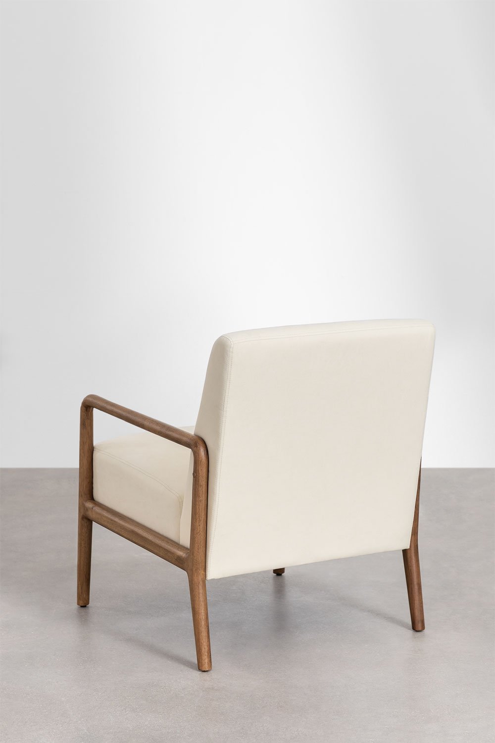 Poltrona in legno di gomma Maylene, immagine della galleria 4