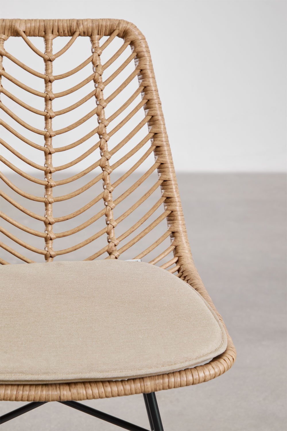 Confezione da 4 sedie da giardino in rattan sintetico Gouda Natural, immagine della galleria 4