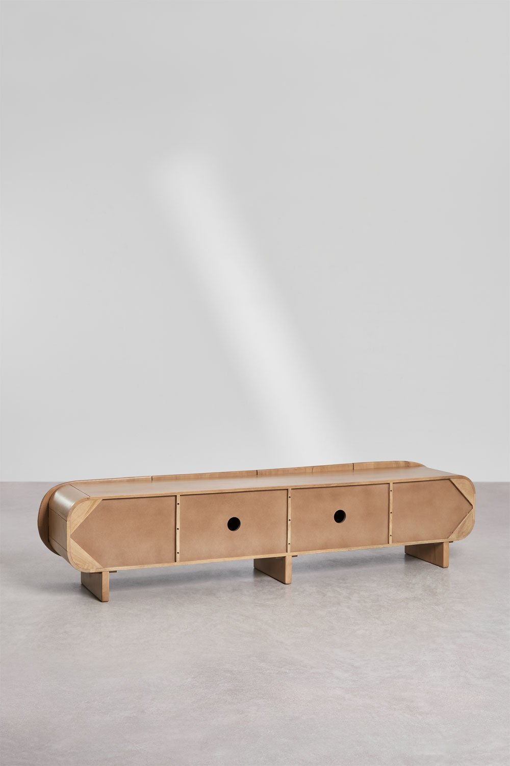 Mobile TV 220x40 cm in legno di mango Agathe, immagine della galleria 7