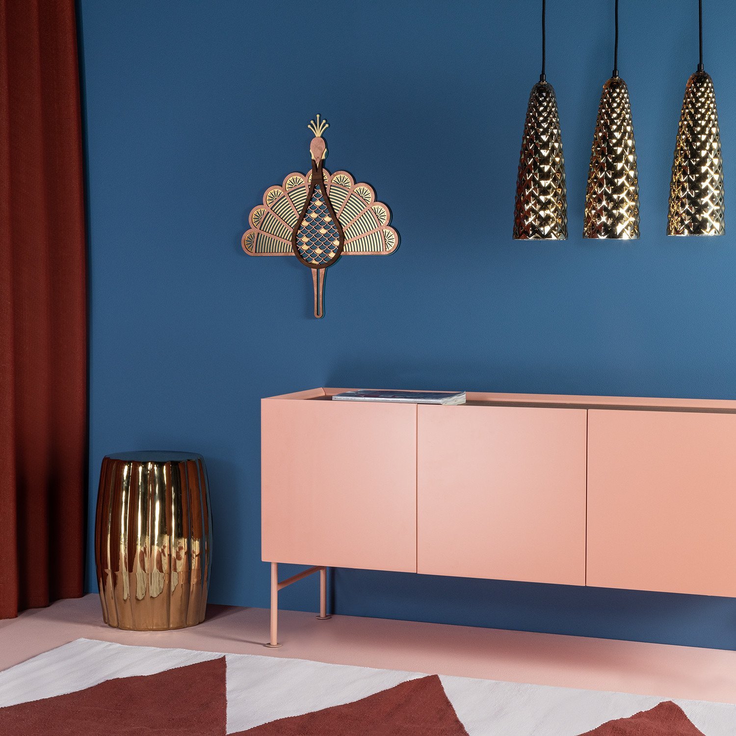 Tavolo ausiliario rotondo in ceramica (Ø28 cm) Tim Metallizzato, immagine della galleria 5