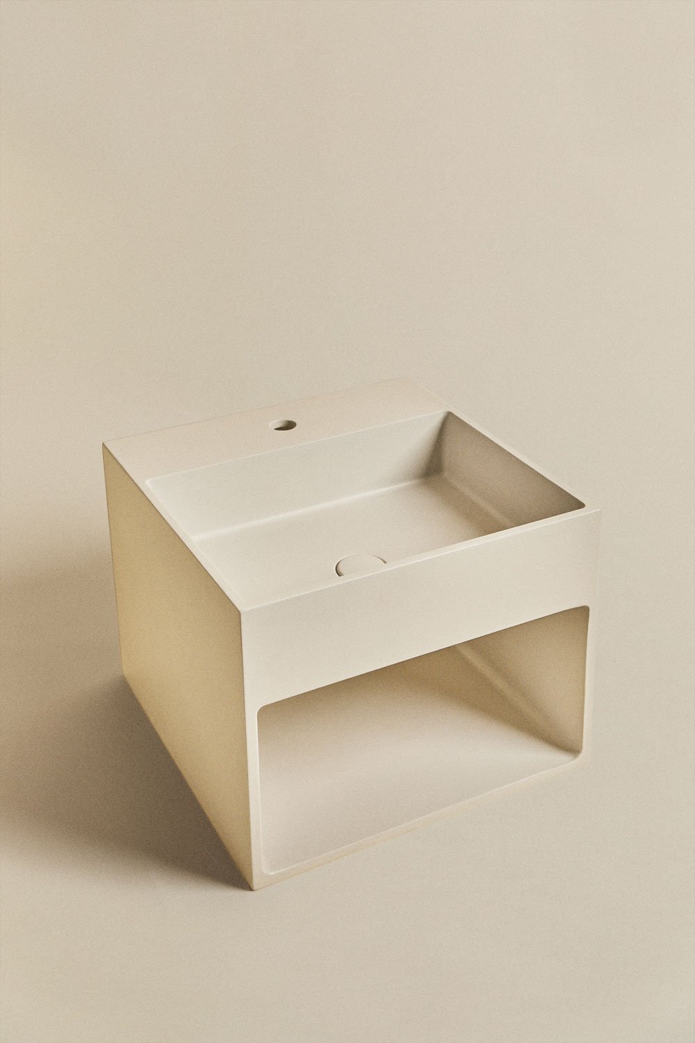 Lavabo quadrato con stoccaggio in cemento Olympus, immagine della galleria 4