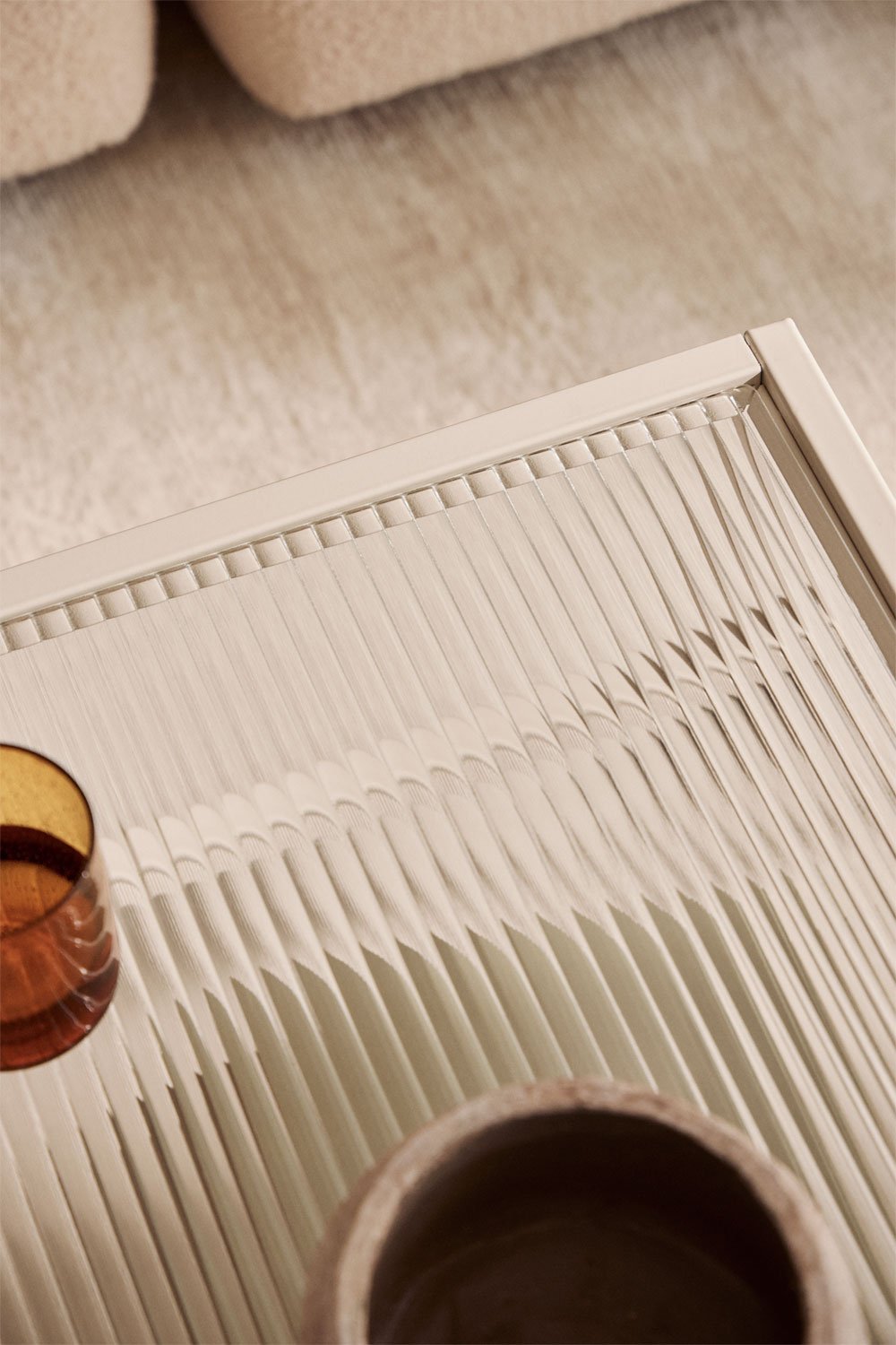 Rectangular coffee table in steel and glass Paoline, immagine della galleria 3