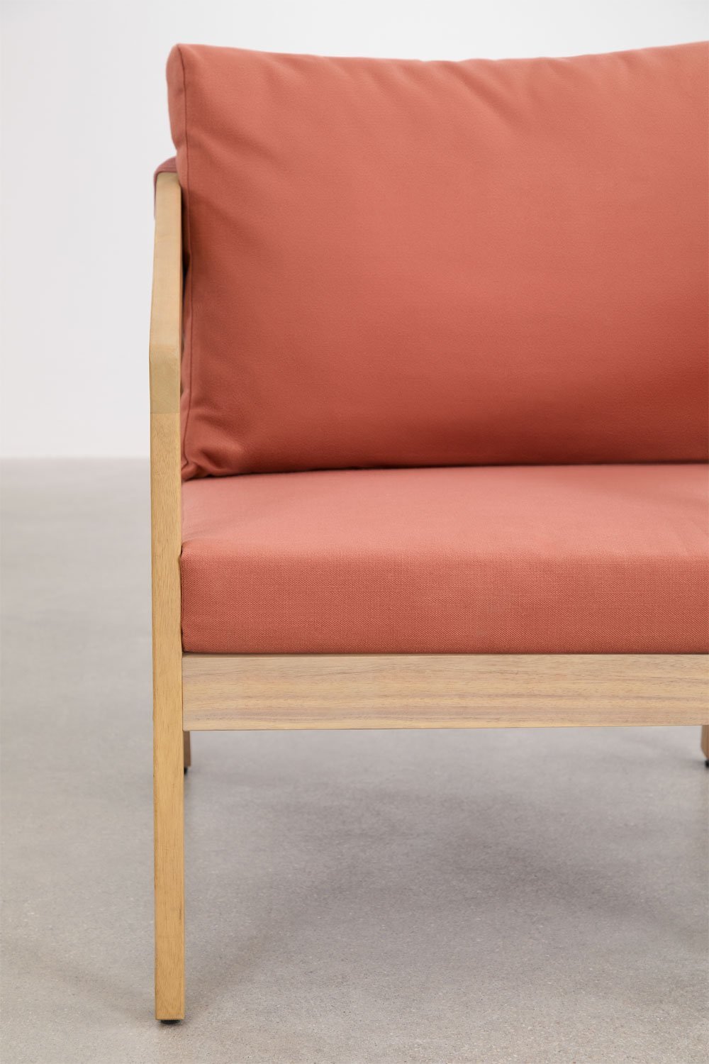 Poltrona in legno di acacia e corda intrecciata Kaela, immagine della galleria 4