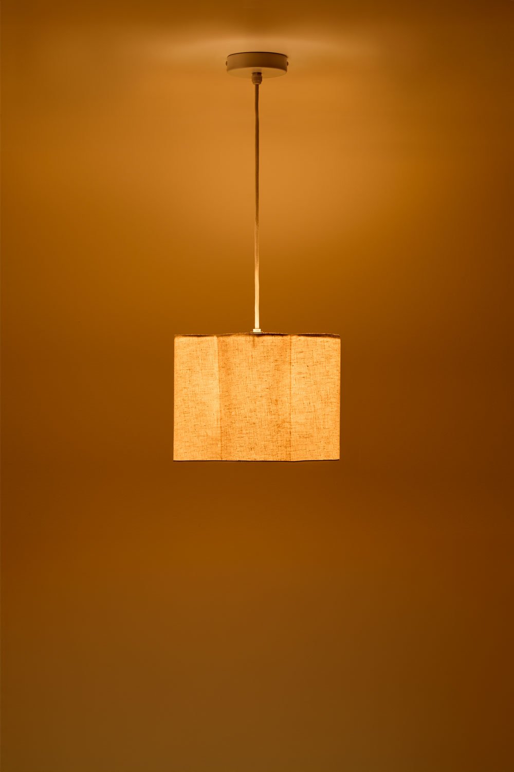Lampada da soffitto Ø45 cm in tessuto di cotone Philipa, immagine della galleria 2