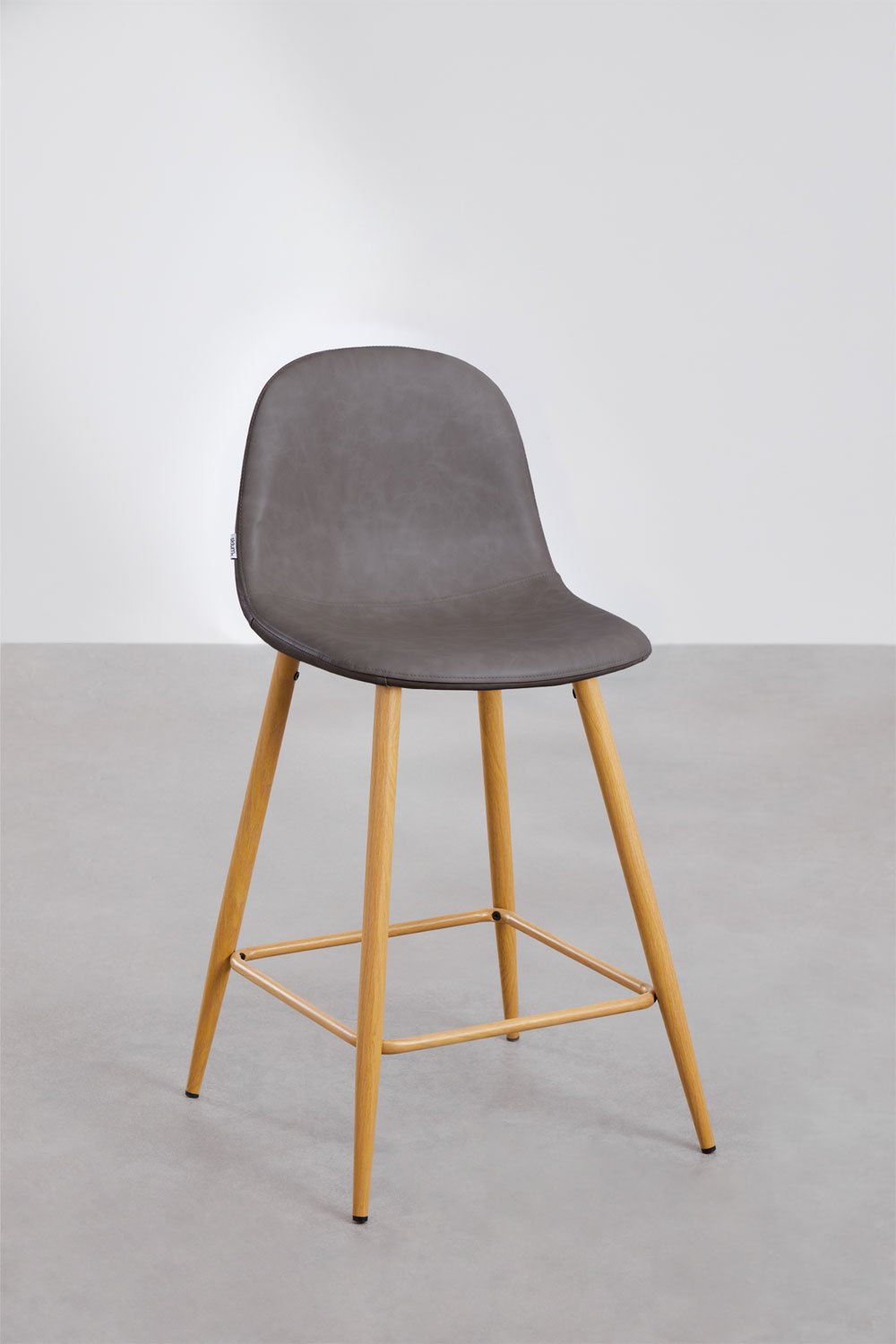 Sgabello alto Glamm in similpelle, immagine della galleria 1