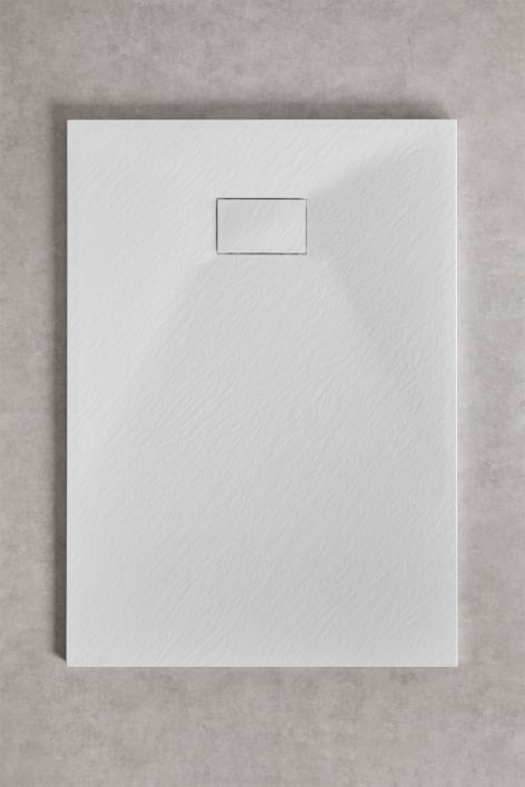 Piatto doccia in resina SMC rettangolare antiscivolo e ultrapiatto 120x90 cm Bianco Soho - Bianco