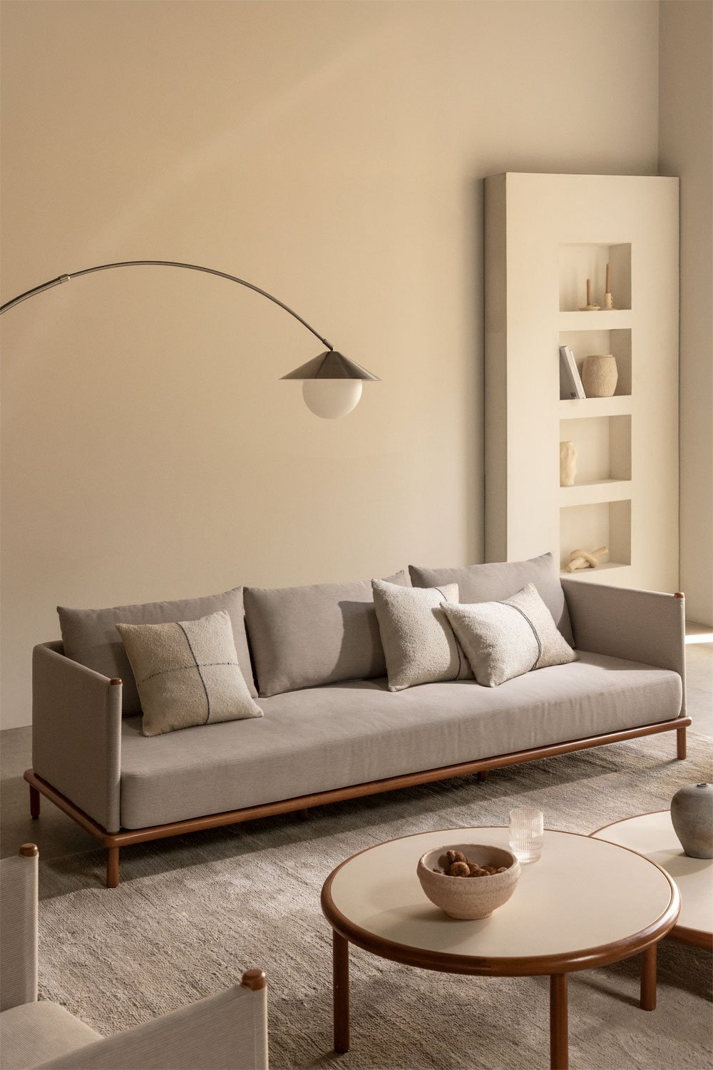 Divano Olivia 3 posti in legno di acacia, immagine della galleria 1