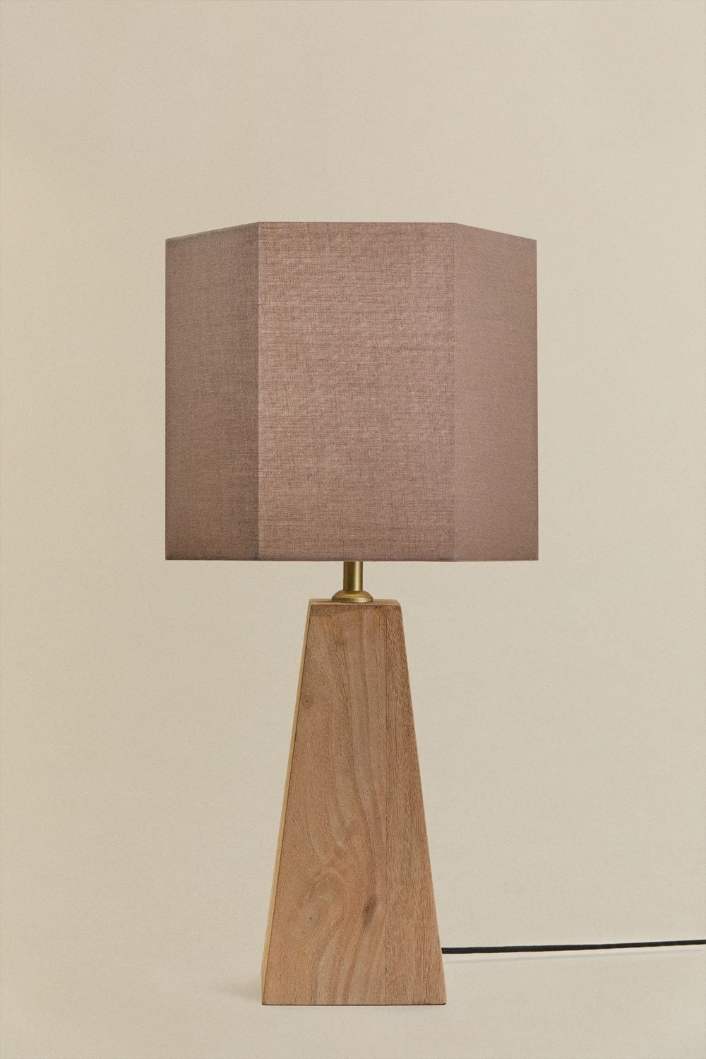 Lampada da tavolo in legno di mango Taraua, immagine della galleria 1