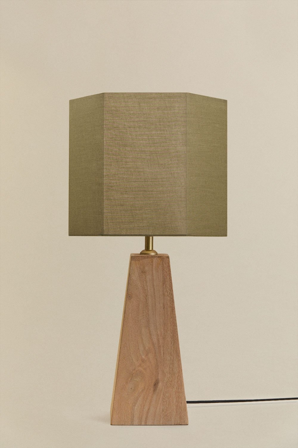 Lampada da tavolo in legno di mango Taraua, immagine della galleria 1