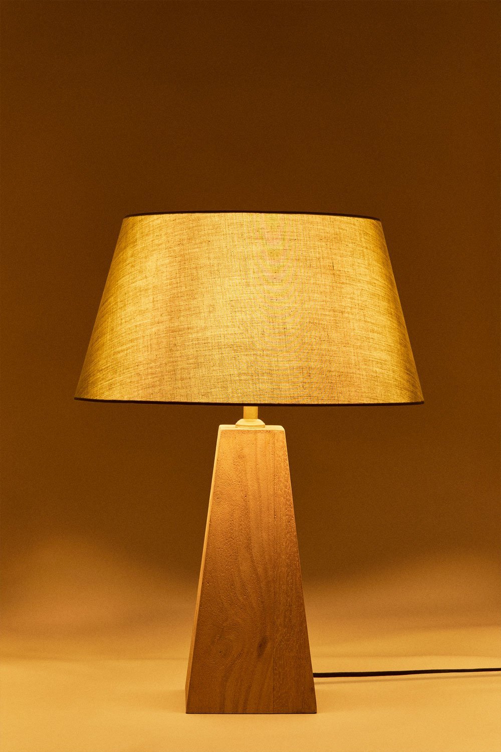 Lampada da tavolo in legno di mango Taraua, immagine della galleria 2