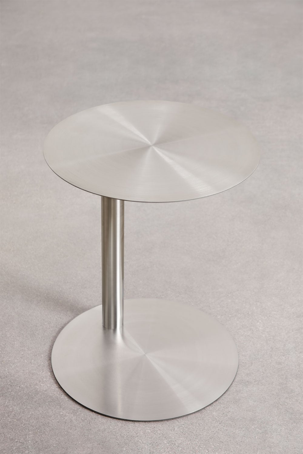 Tavolino laterale rotondo Ø40 cm in acciaio Yannik, immagine della galleria 3