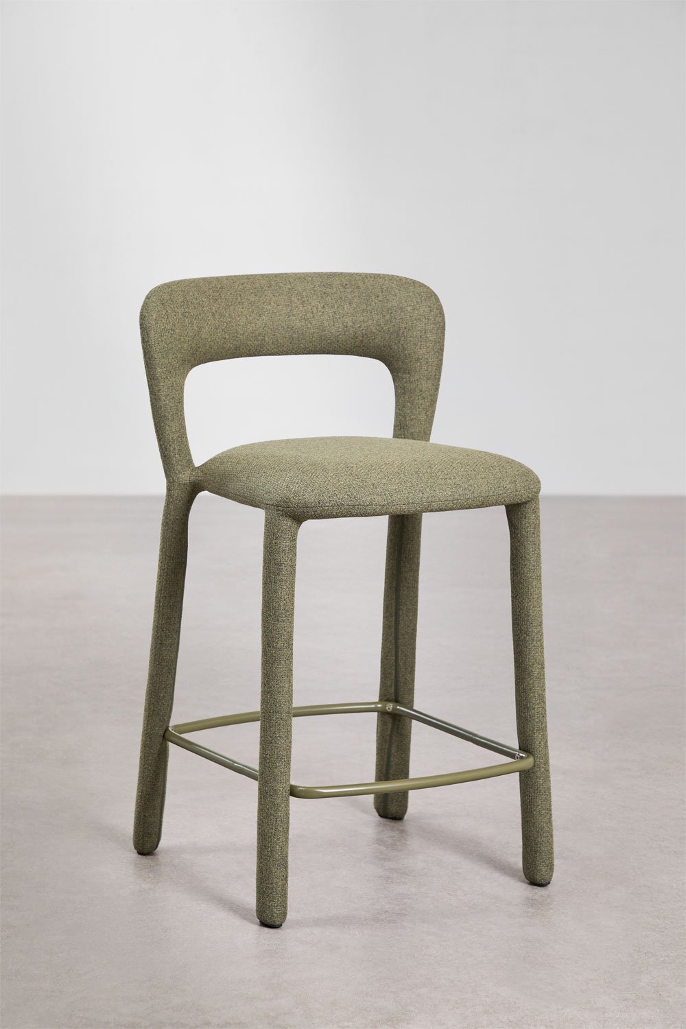 Sgabello alto con schienale imbottito Brusel, immagine della galleria 3