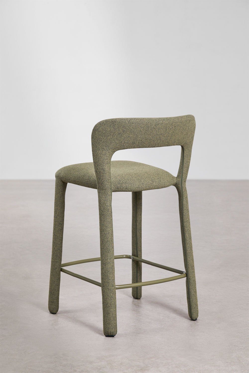 Confezione da 4 sgabelli alti con schienale imbottito Brusel, immagine della galleria 5