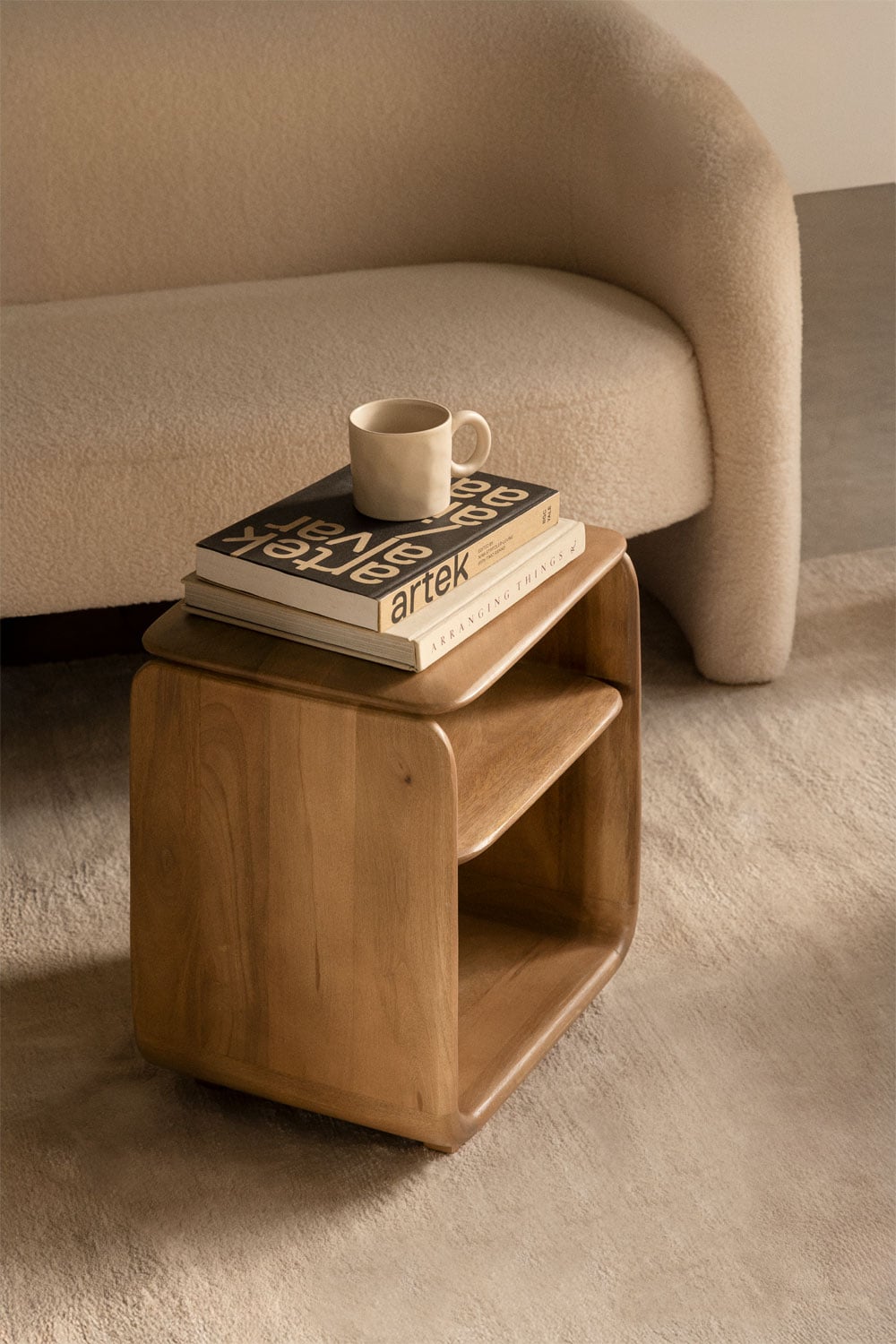 Tavolino rettangolare 40x30 cm in legno Tinsley, immagine della galleria 1