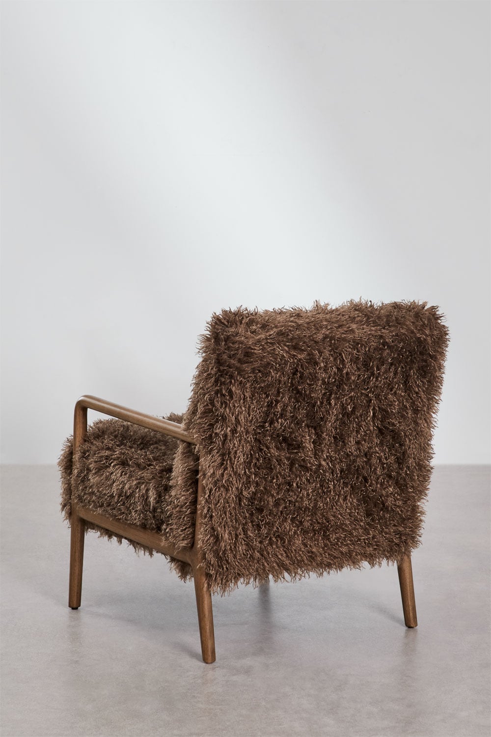 Poltrona in legno di gomma Maylene, immagine della galleria 6