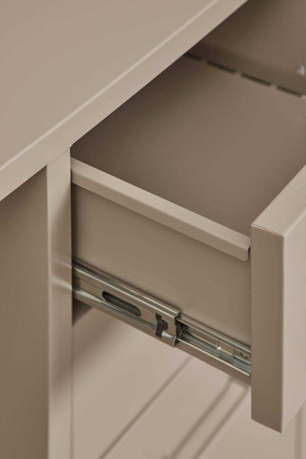 Set da scrivania con cassetti, cassettiera e scaffale in acciaio Janine, immagine della galleria 5