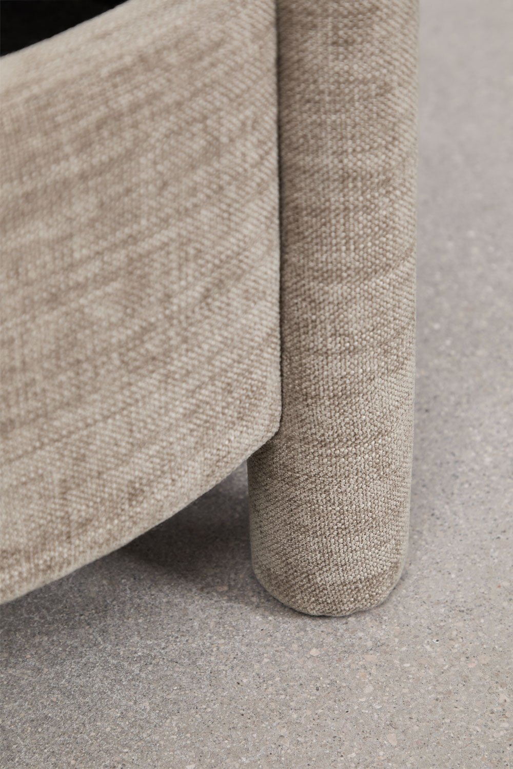 Pouf contenitore rotondo imbottito Cleo Ø70 cm, immagine della galleria 6