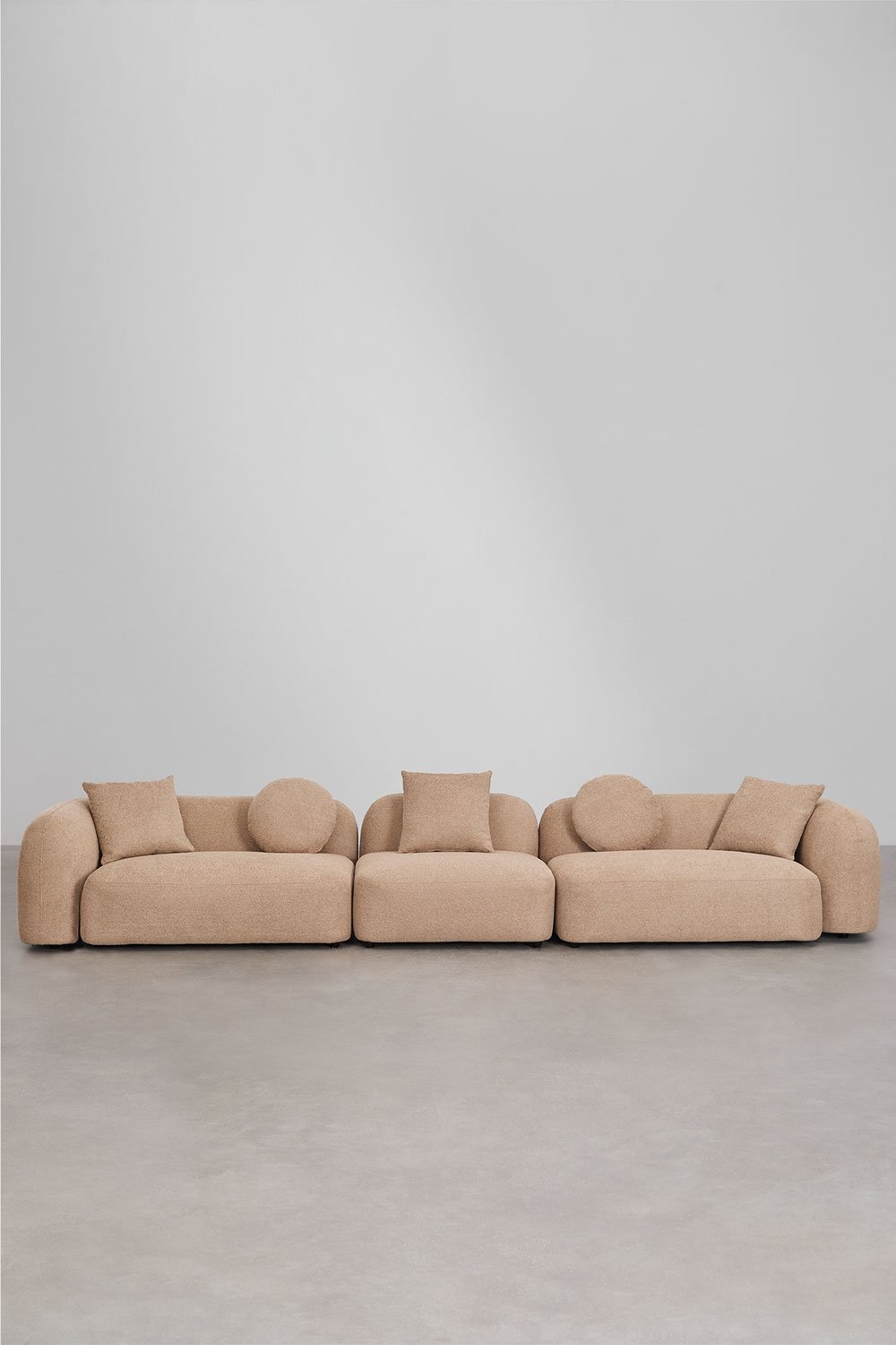 Divano modulare a 3 pezzi in ciniglia Coco, immagine della galleria 3