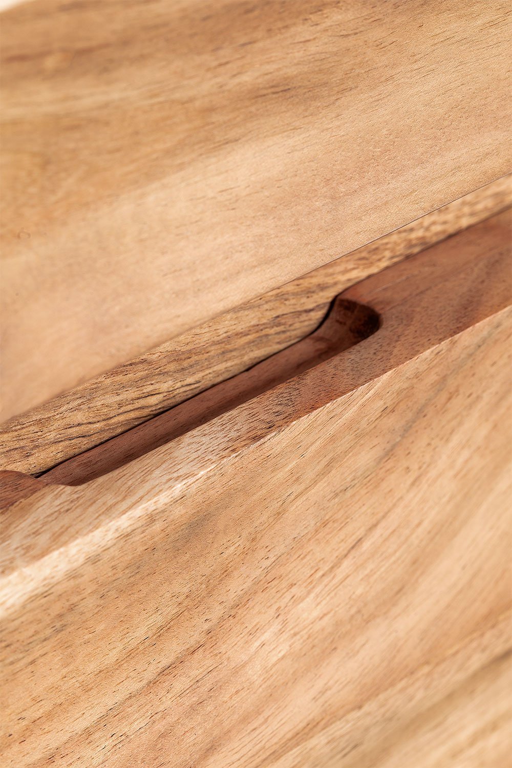 Confezione da 2 comodini Petter in legno di acacia, immagine della galleria 5