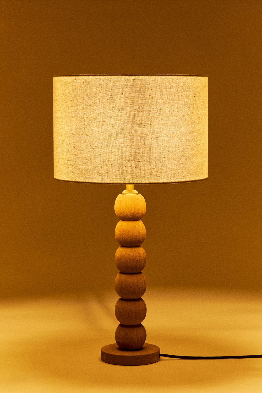 Lampada da tavolo in legno di mango Soler, immagine della galleria 2