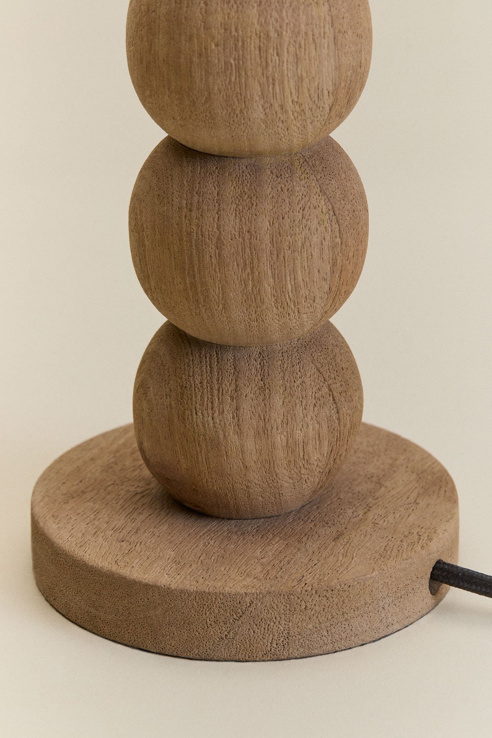 Base per lampada da tavolo 30 cm in legno di mango Soler, immagine della galleria 3