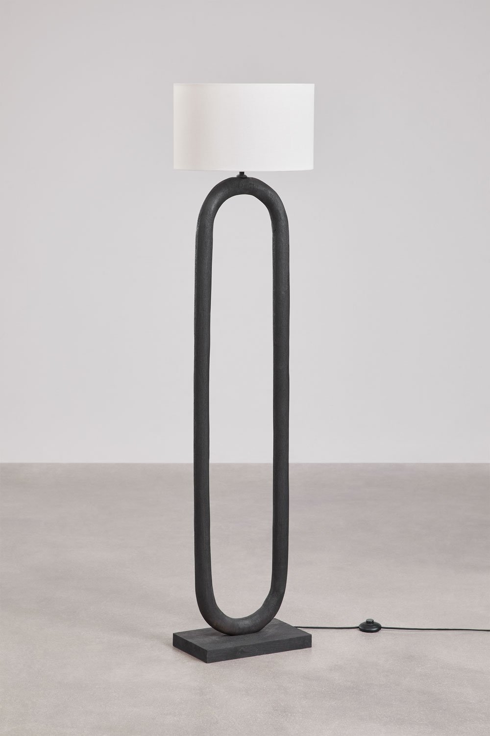 Lampada da terra in legno di mango Tiberia, immagine della galleria 1