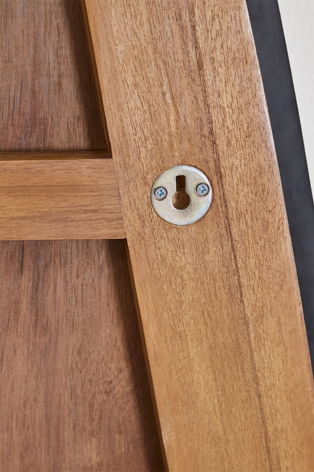 Specchio da parete per bagno con mensola in legno di teak Kai, immagine della galleria 8