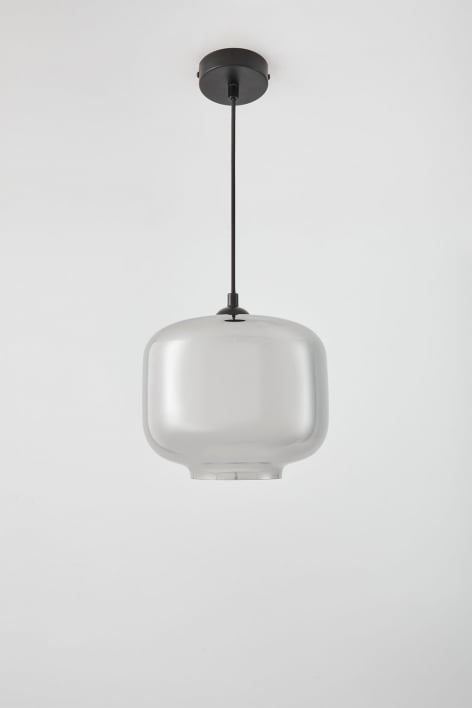 Lampada da soffitto Lorain in metallo e vetro