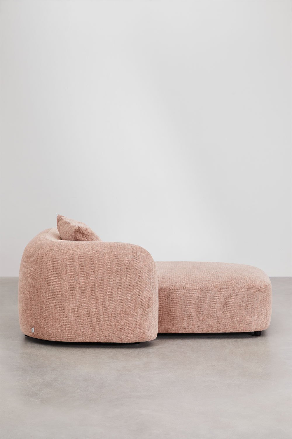 Modulo chaise longue sinistro per divano modulare in ciniglia Coco, immagine della galleria 3