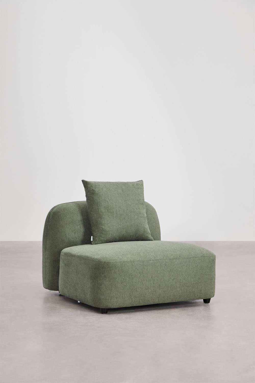 Divano modulare con chaise longue destra a 4 pezzi in ciniglia Coco, immagine della galleria 7