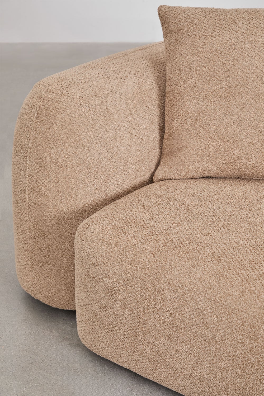 Set soggiorno con divano componibile 3 posti, divano 2 posti e poltrona in ciniglia Coco, immagine della galleria 2