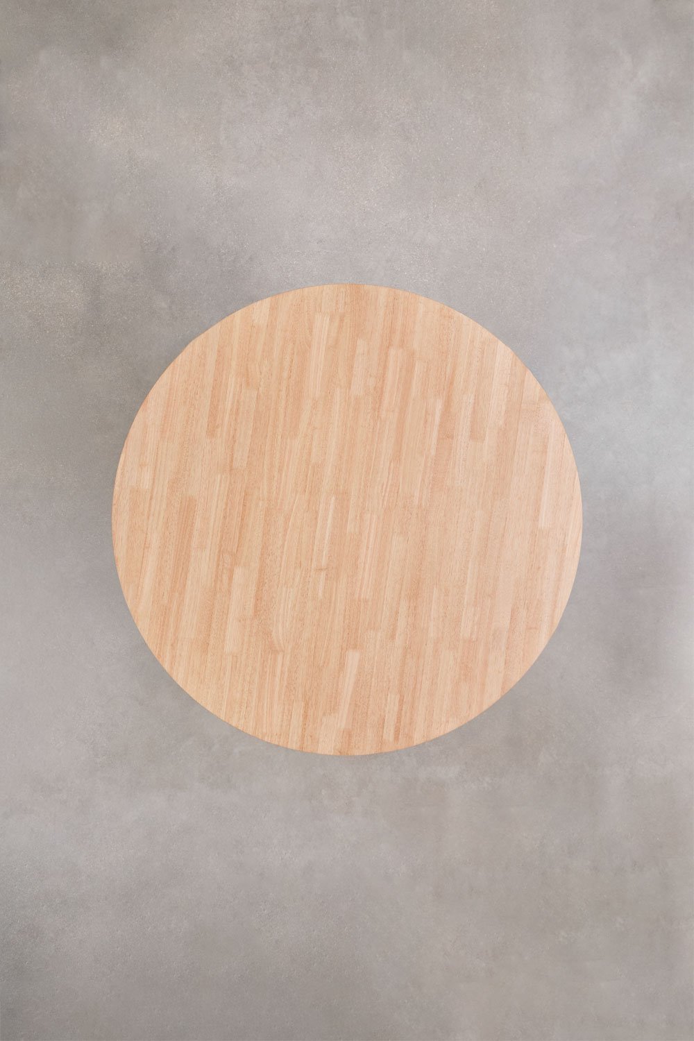 Tavolo da pranzo rotondo Ø120 cm in MDF e impiallacciatura in legno di caucciù Arnaiz, immagine della galleria 7