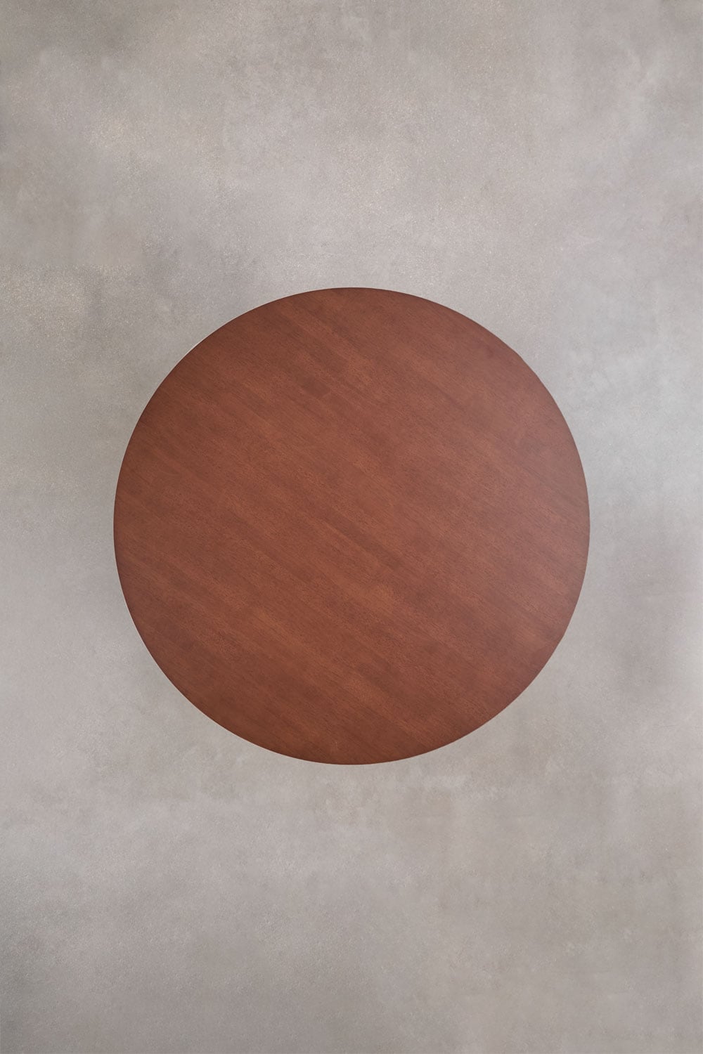 Tavolo da pranzo rotondo Ø120 cm in MDF e impiallacciatura in legno di caucciù Arnaiz, immagine della galleria 7