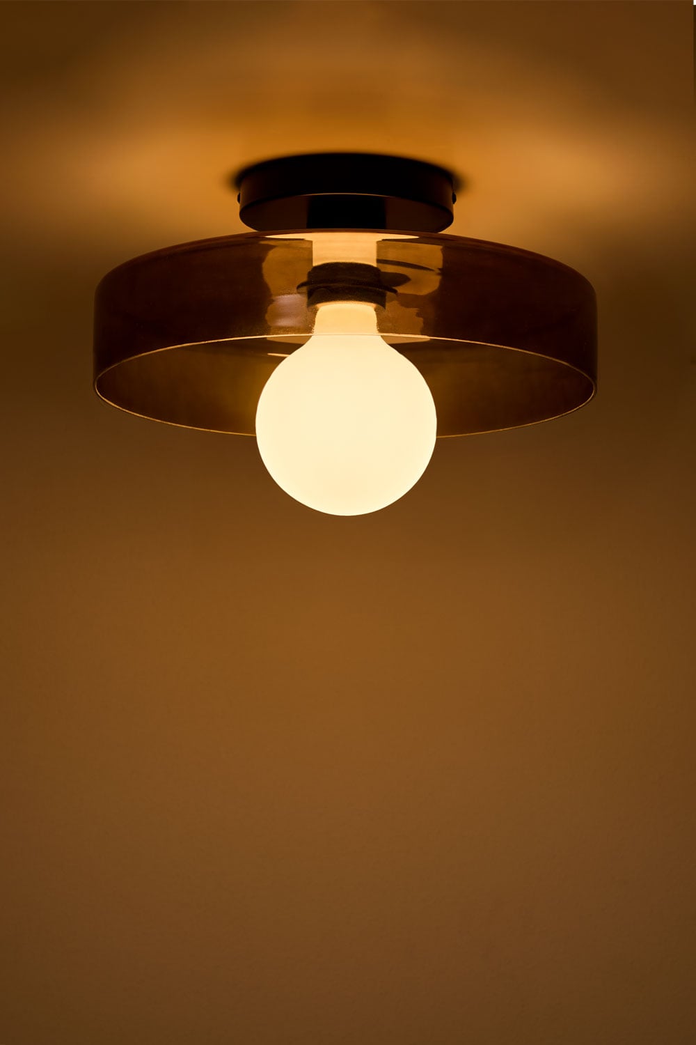 TOT ELECTRIC Lampadario a sospensione Argento in metallo con Sfera in Vetro bianco attacco E27 design moderno minimal (Ramo