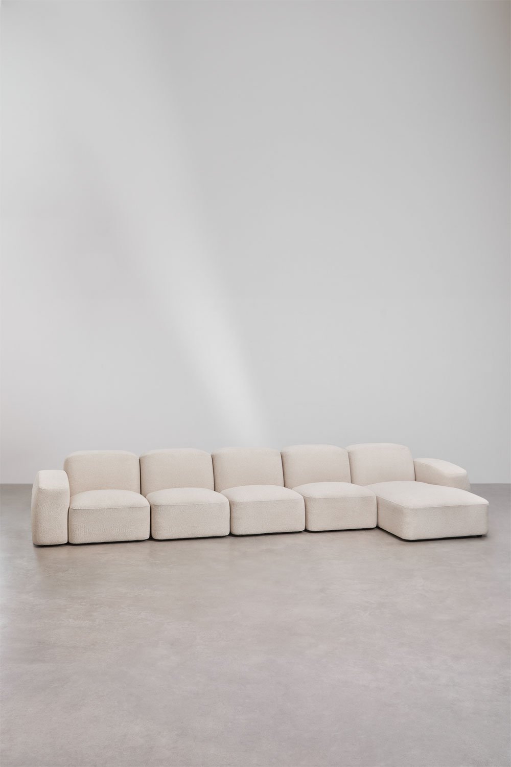 Divano modulare Bastian Chaise Longue destro a 5 pezzi, immagine della galleria 1