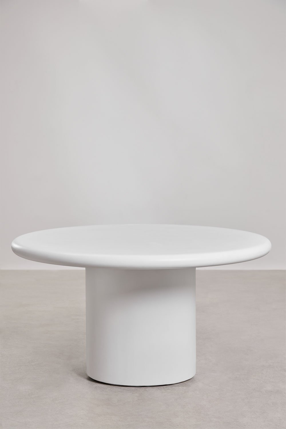 Set da tavolo rotondo in cemento Namara, diametro 140 cm, e 6 sedie da giardino in legno di acacia Leilan., immagine della galleria 2