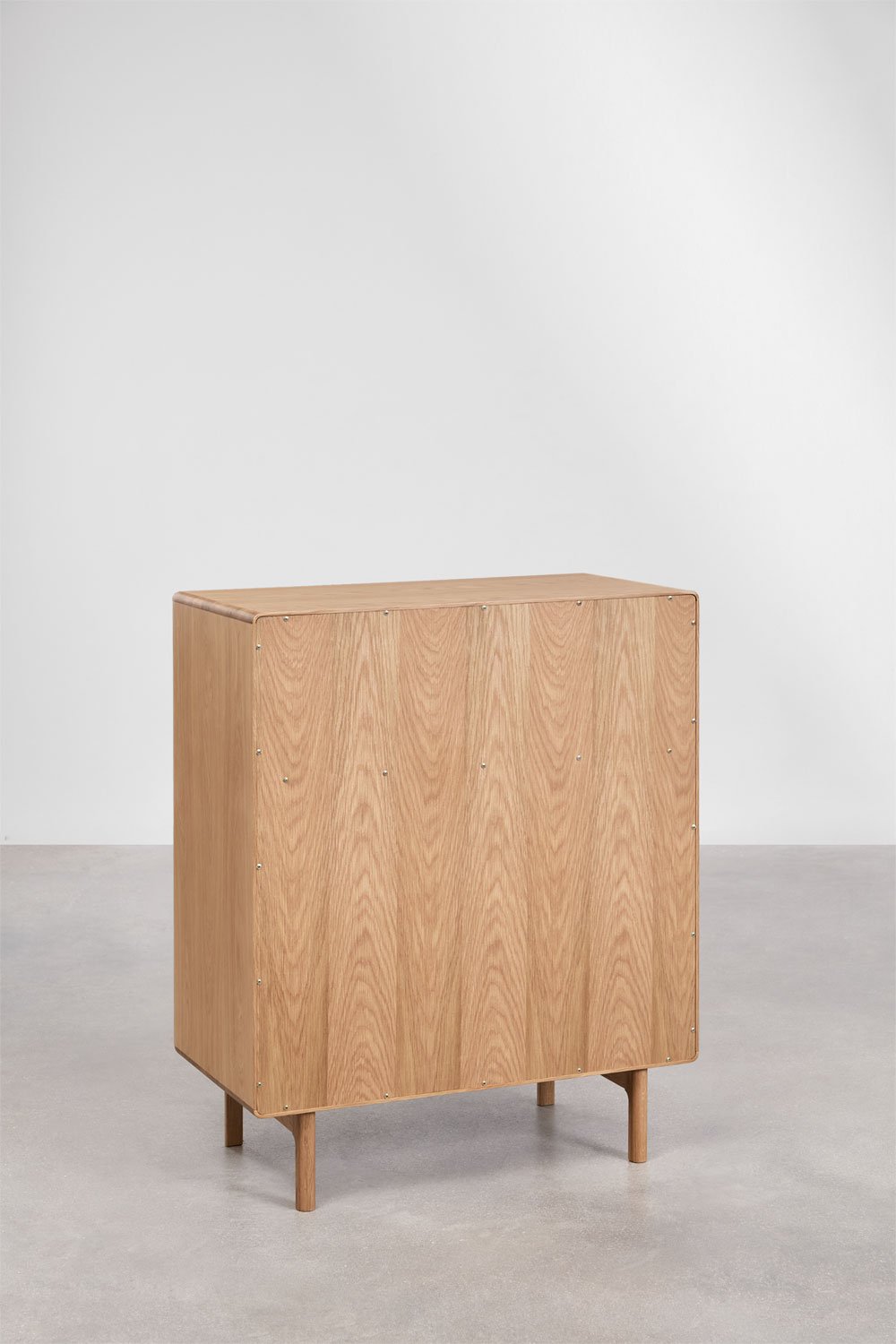 Aparador alto in legno di rovere Treveris, immagine della galleria 6