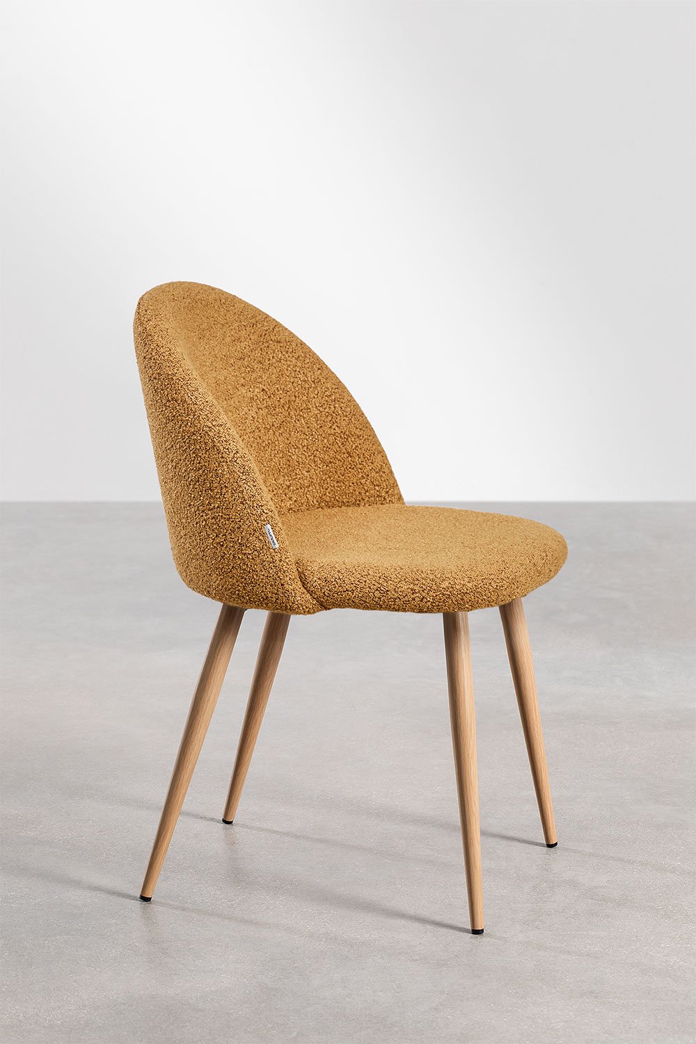 Confezione da 4 sedie da pranzo Kana Deluxe in tessuto bouclé, immagine della galleria 2