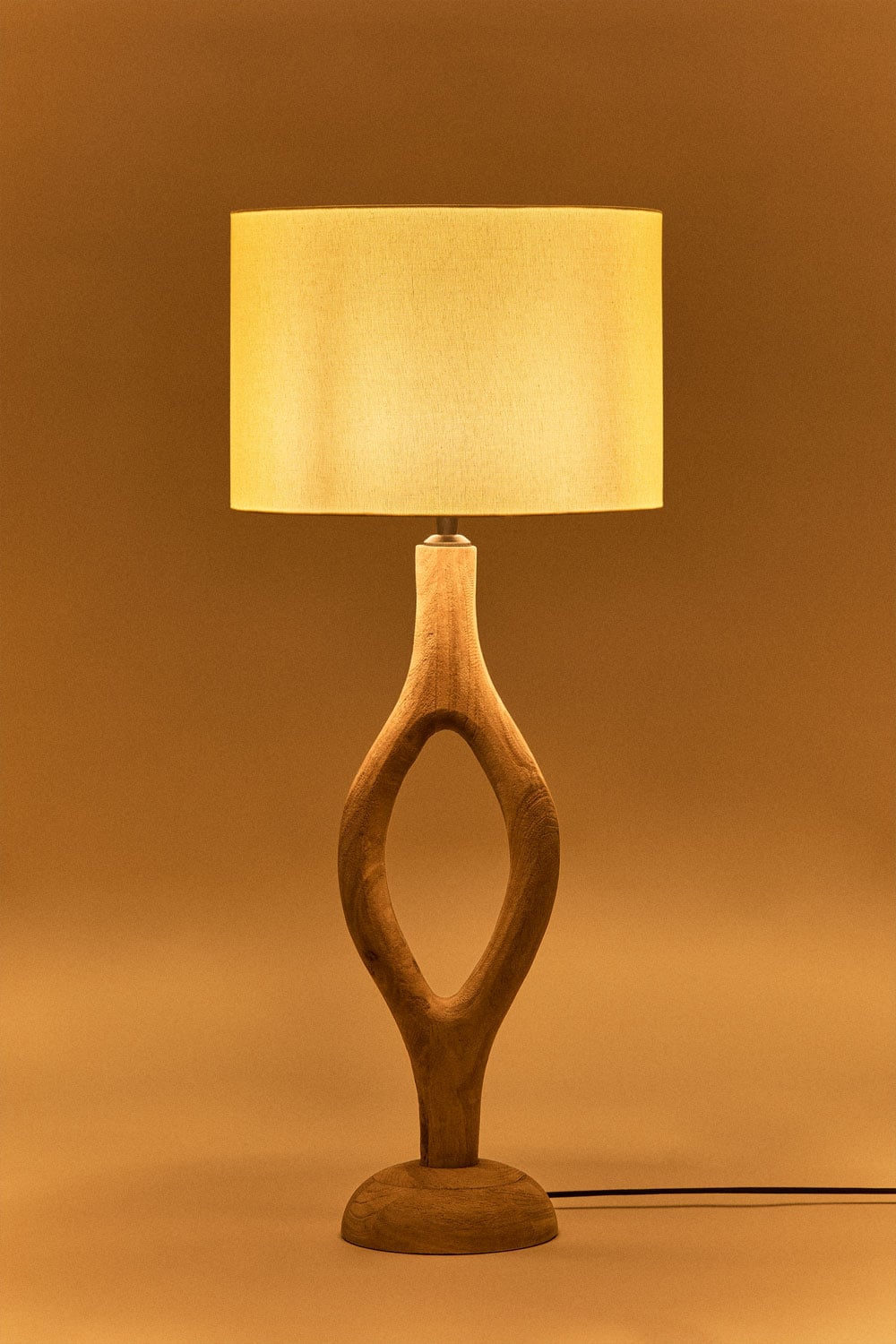 Lampada da tavolo in legno di mango Gracia, immagine della galleria 2