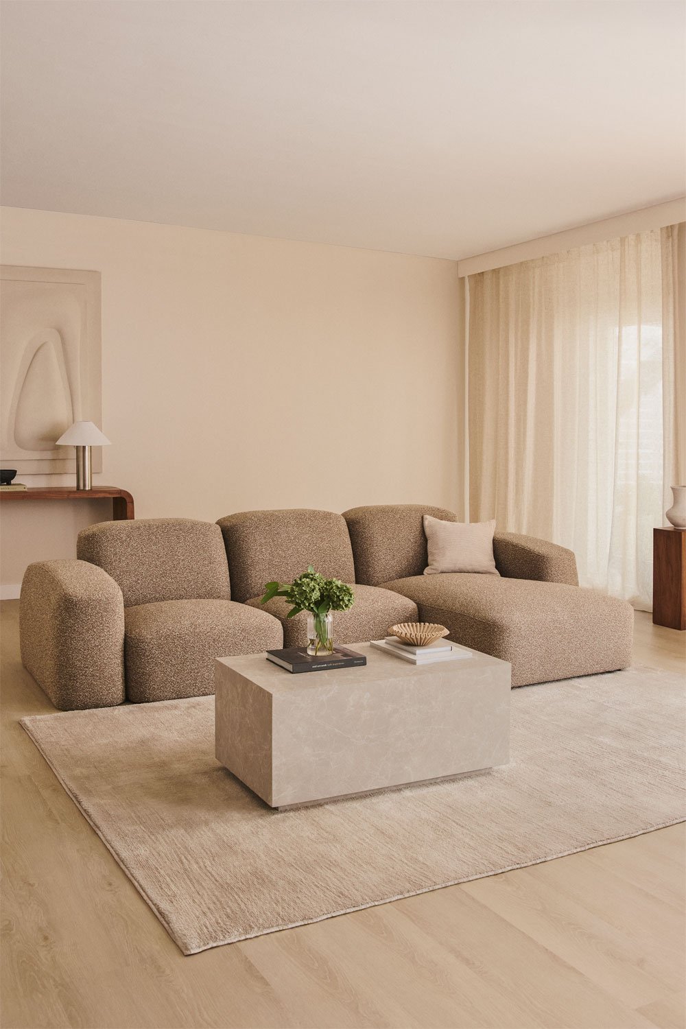 Divano componibile Bastian chaise longue destro a 3 pezzi, immagine della galleria 1