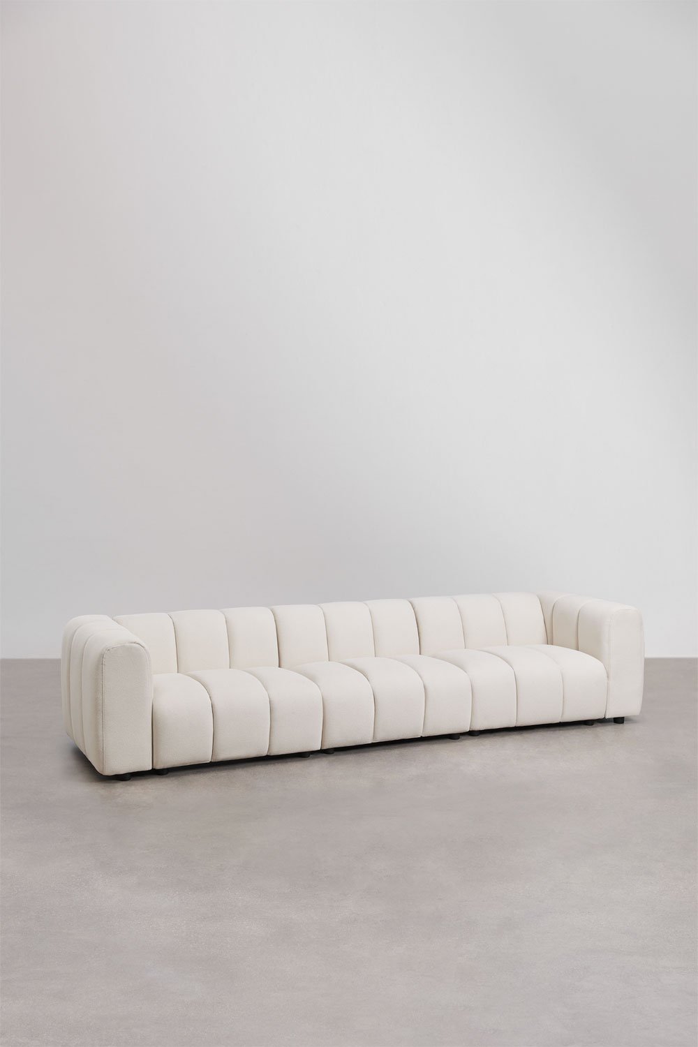 Divano modulare a 3 pezzi in tessuto bouclé Eliot, immagine della galleria 1