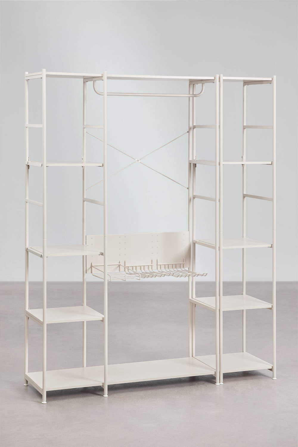 Armadio modulare aperto a 2 pezzi con scaffale in ferro Elviah, immagine della galleria 3