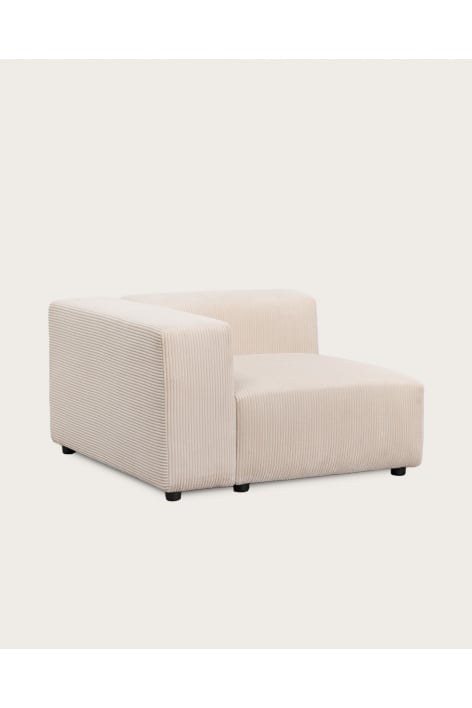 Modulo angolare sinistro 115x113 cm con bracciolo alto per divano modulare Bruna