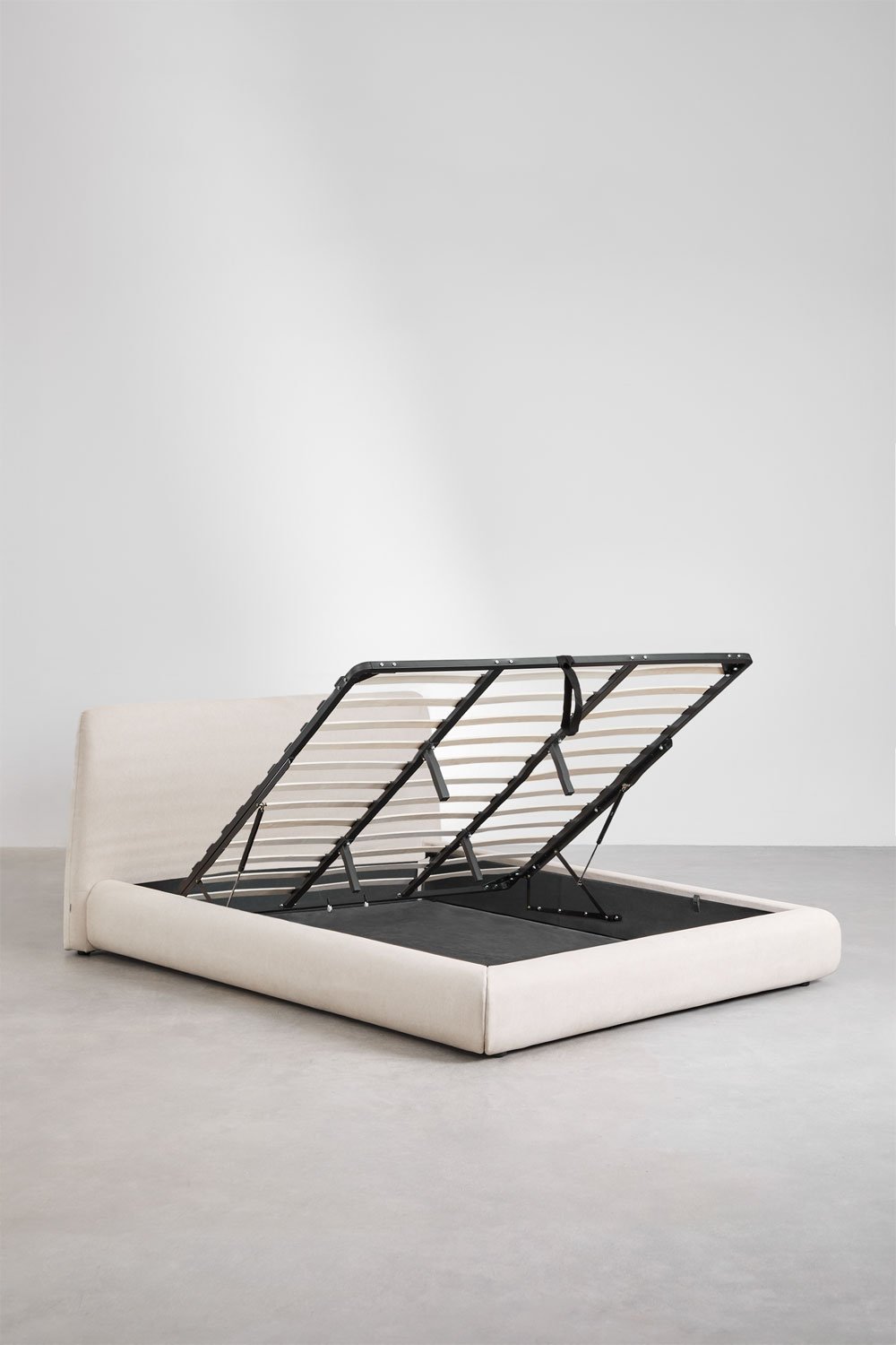 Letto imbottito con contenitore ribaltabile Norena, immagine della galleria 3